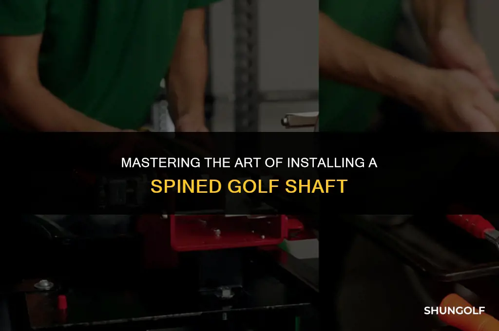 how to install a spined golf shaft