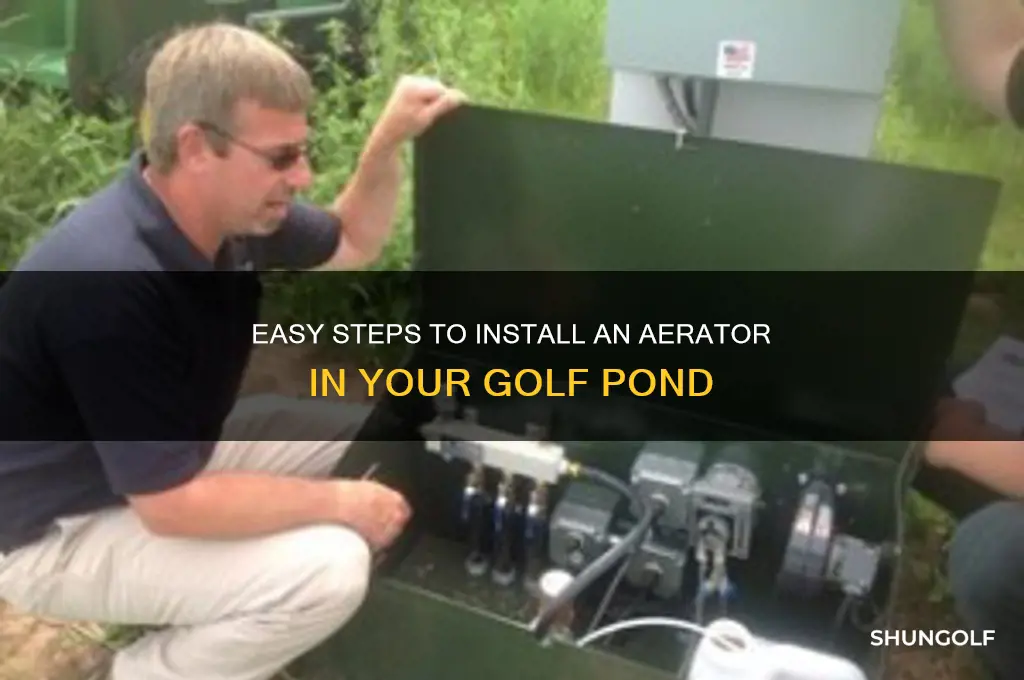 how to install an airator in a golf pond