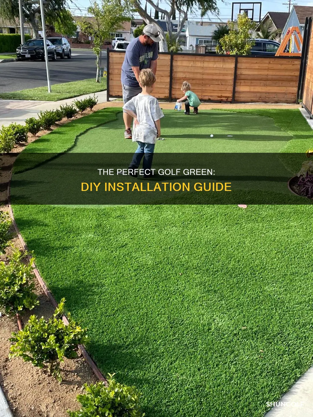 how to install artificial golf greens