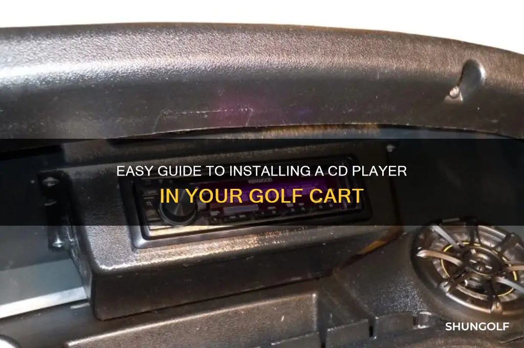 how to install cd player in golf kart