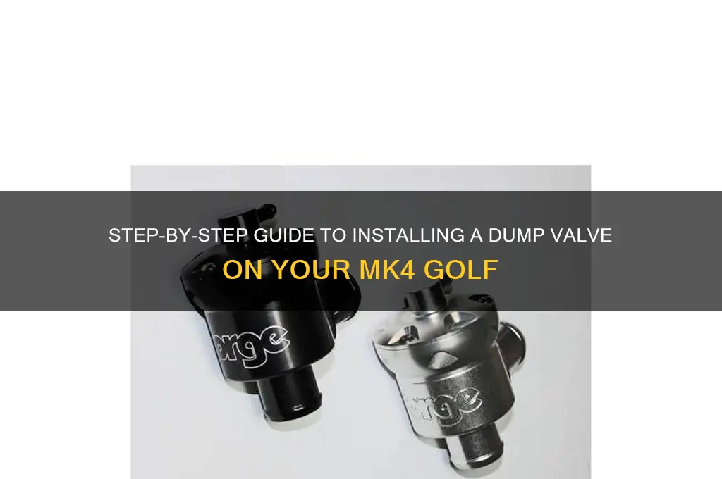 how to install dump valve mk4 golf