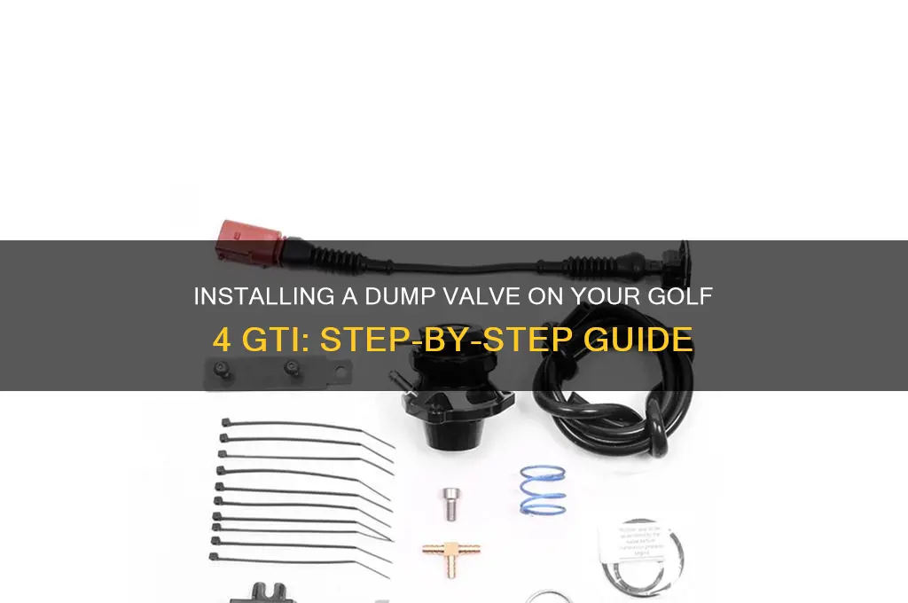how to install dump valve on golf 4 gti