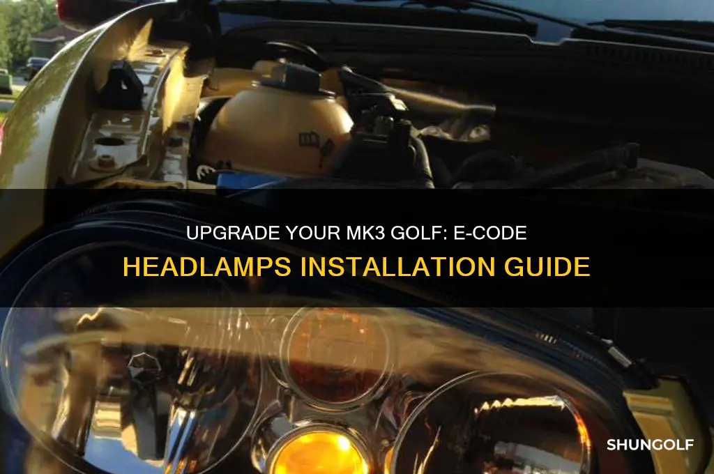 how to install e code headlamps in mk3 golf
