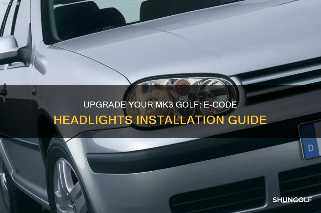 how to install e code headlights in a mk3 golf