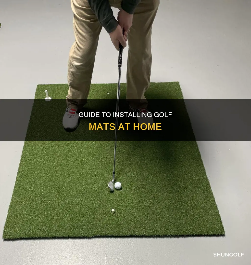 how to install golf mats