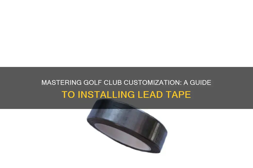 how to install lead tape on golf clubs