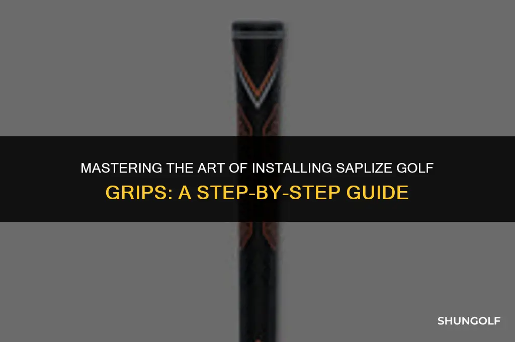 how to install saplize golf grips