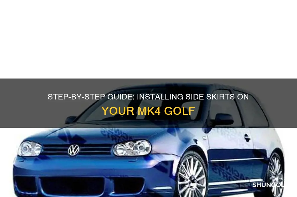 how to install side skirts mk4 golf
