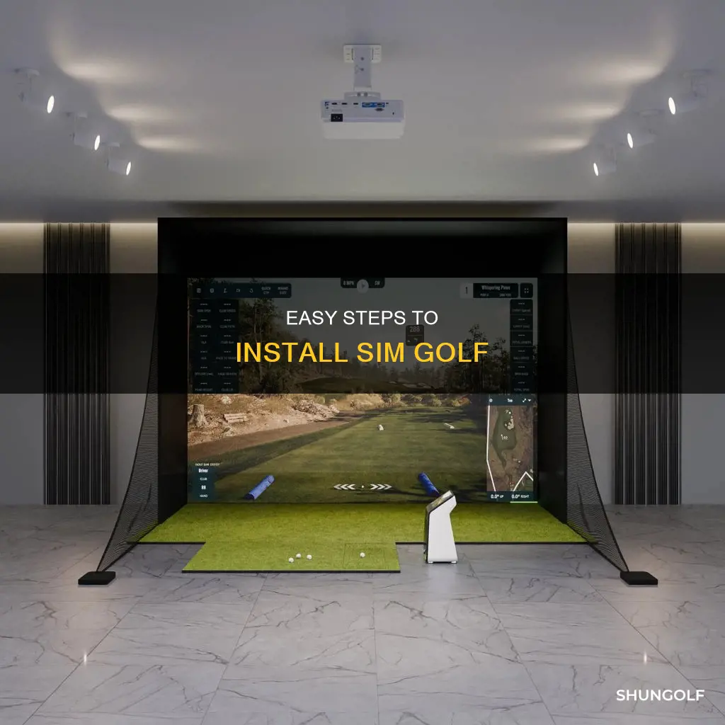 how to install sim golf