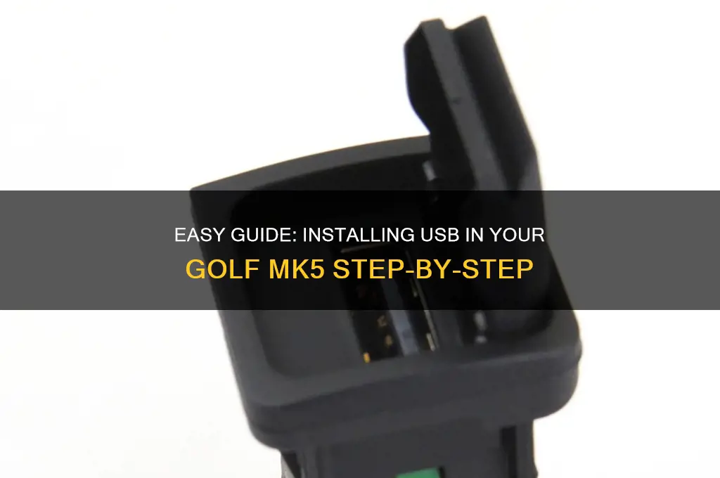 how to install usb in golf mk5