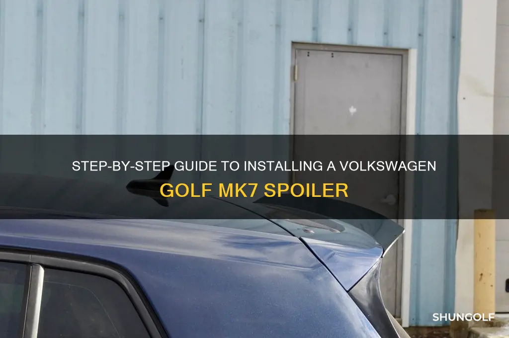 how to install volkswagen golf spoiler mk7