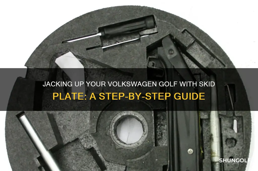 how to jack up a volkswagen golf with skid plate