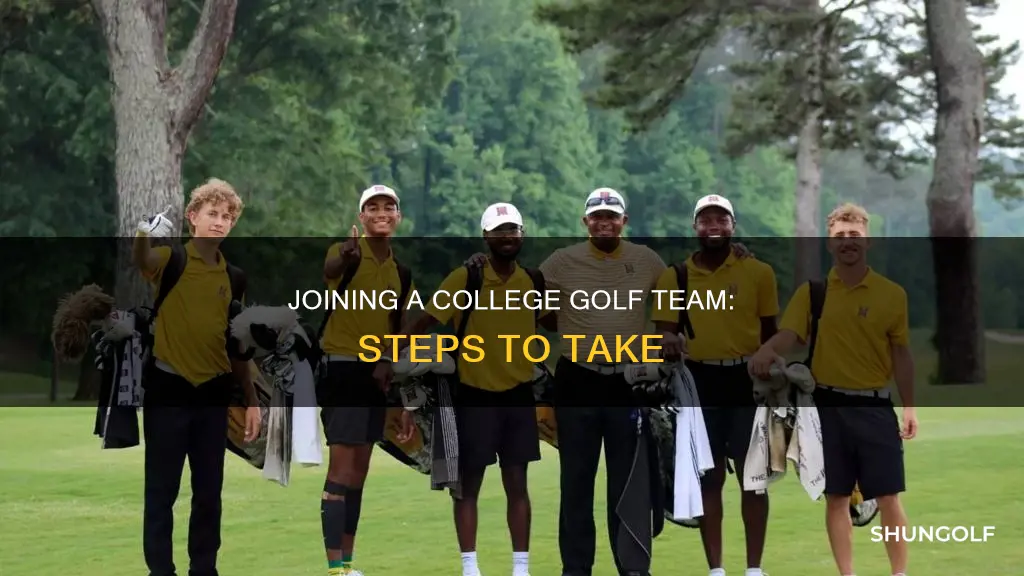 how to join college golf team