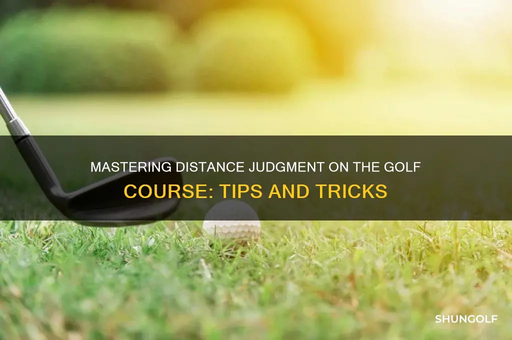 how to judge distance on the golf corse you yube
