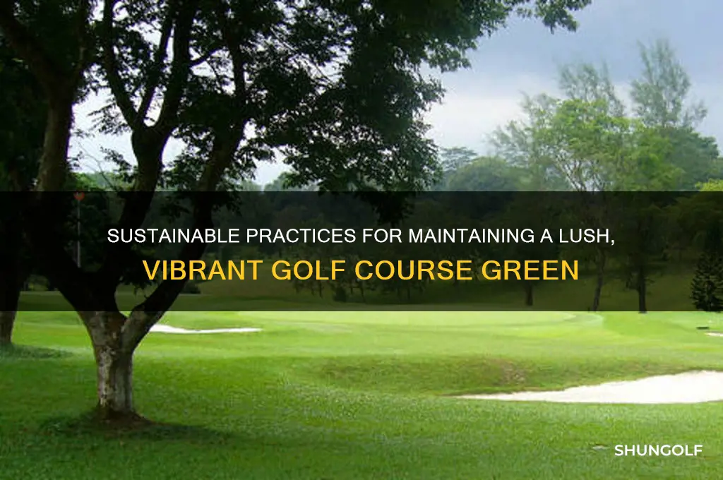 how to keep a golf course green