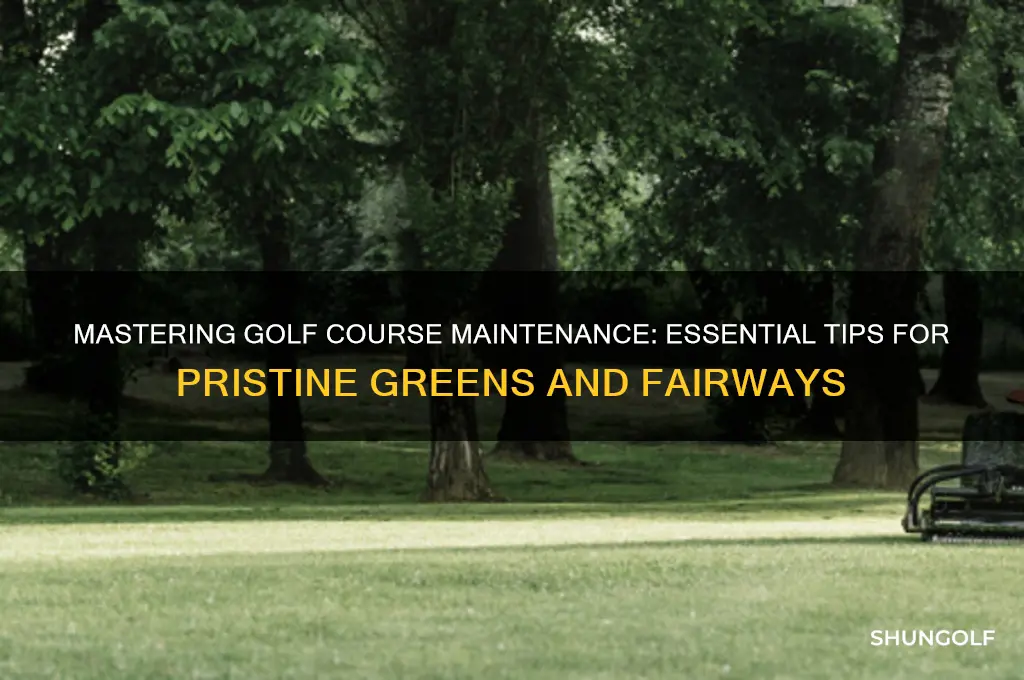 how to keep a golf course