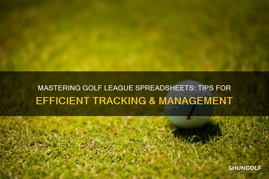 how to keep a golf league spreadsheet