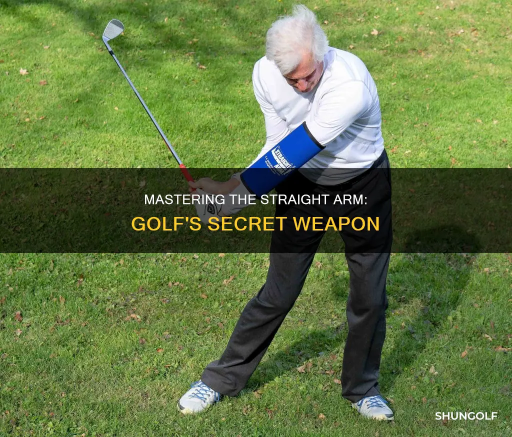 how to keep arm straight golf