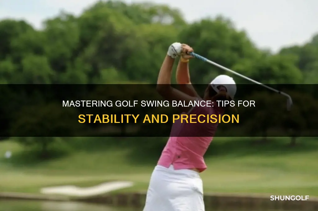 how to keep balanced when swinging a golf club