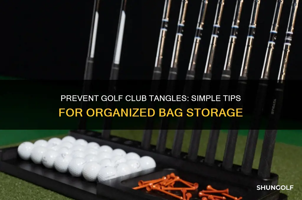 how to keep golf clubs from tangling in bag