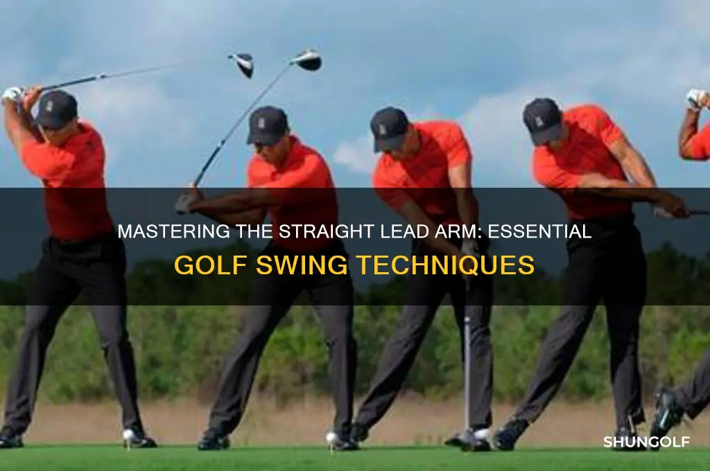 how to keep lead arm straight golf