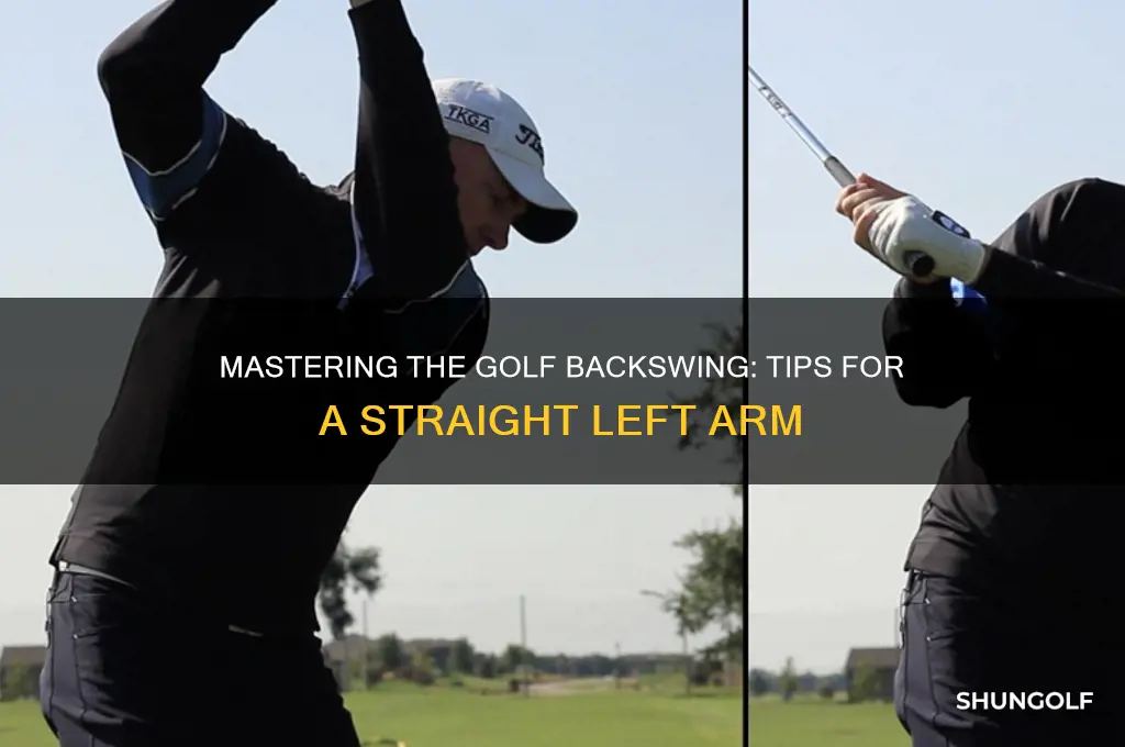 how to keep left arm straight in golf backswing