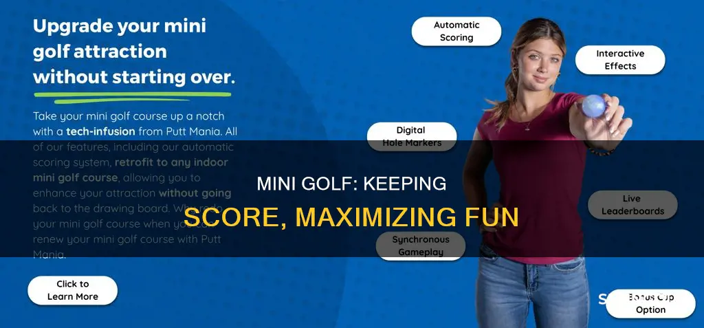 how to keep mini golf score