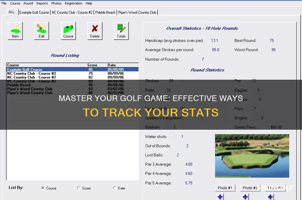 how to keep track of golf stats
