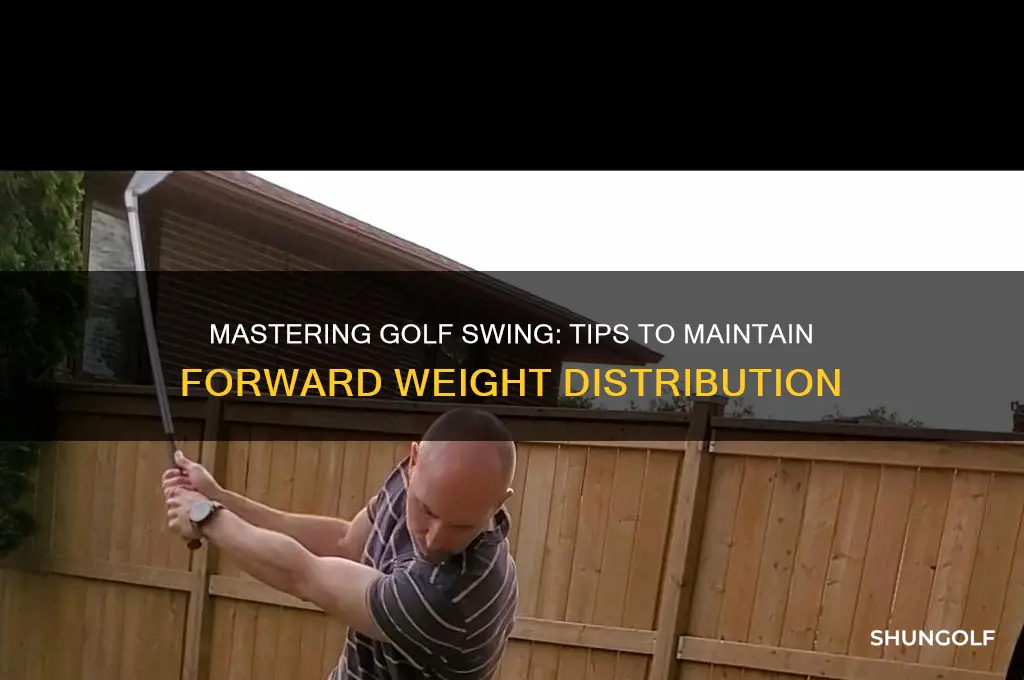 how to keep weight forward in golf
