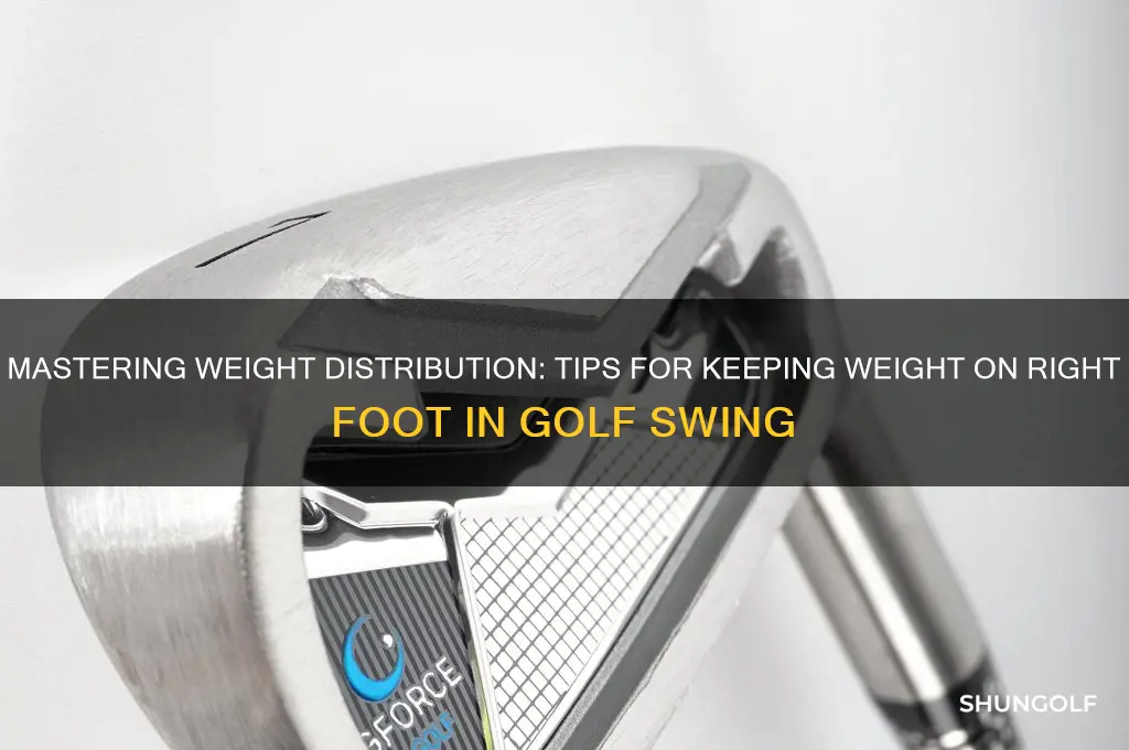 how to keep weight on inside of right foot golf