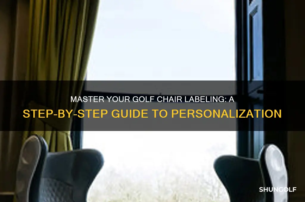 how to label your golf masters chair