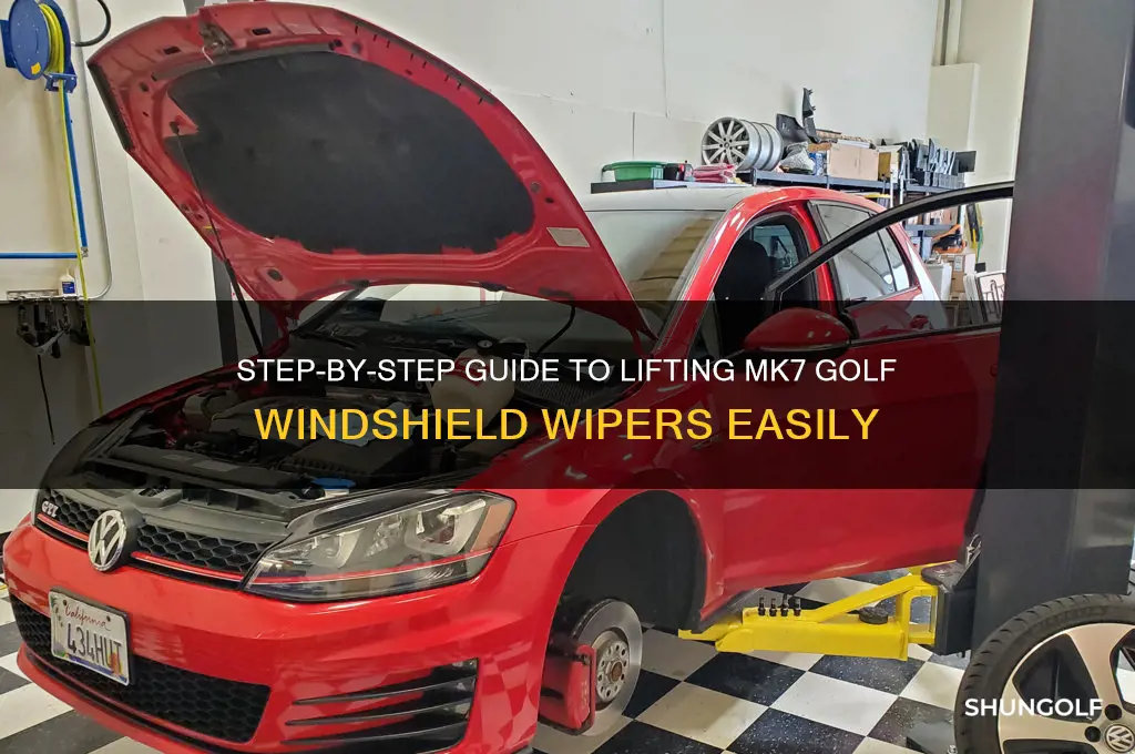 how to lift mk7 golf windshield wipers