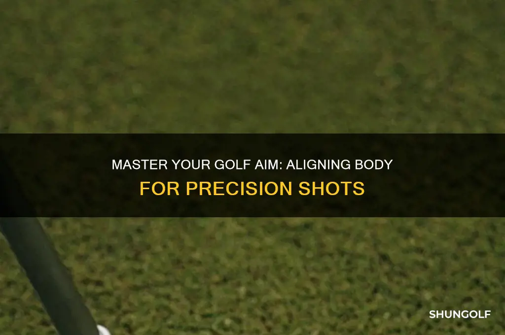 how to line my body up for aiming golf hits