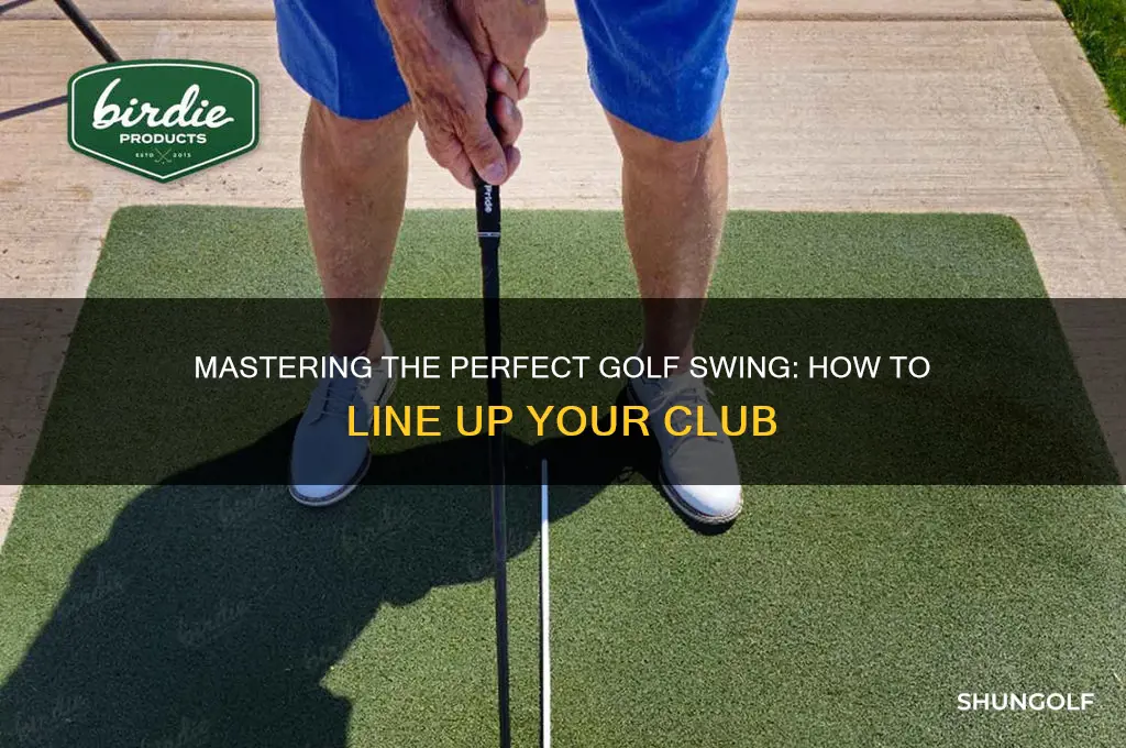 how to line up a golf club