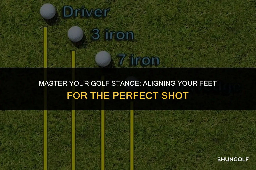 how to line up feet for golf shot