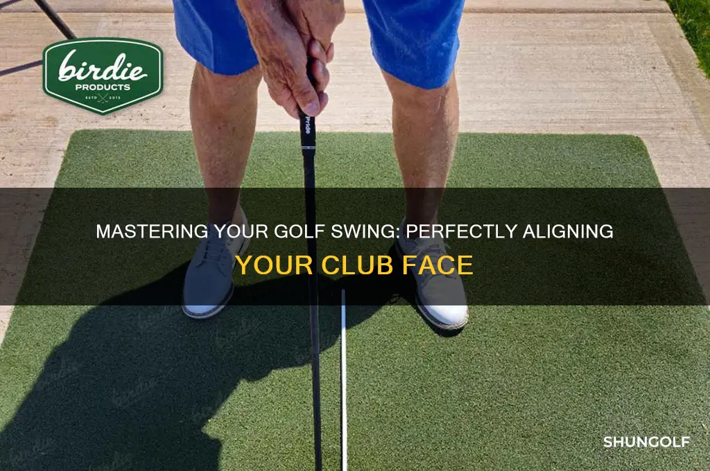 how to line up golf club face