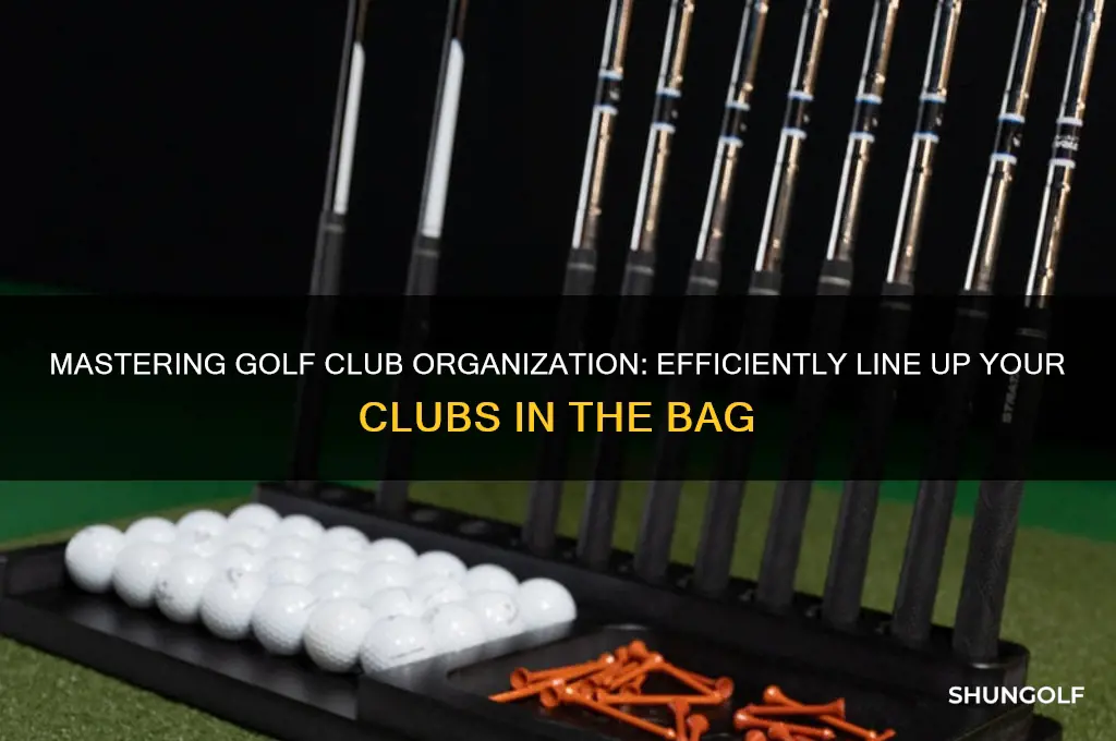 how to line up golf clubs in bag