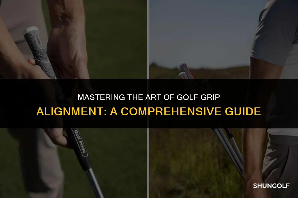 how to line up golf grips