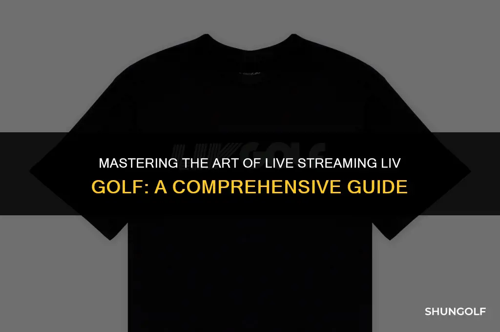 how to live stream liv golf