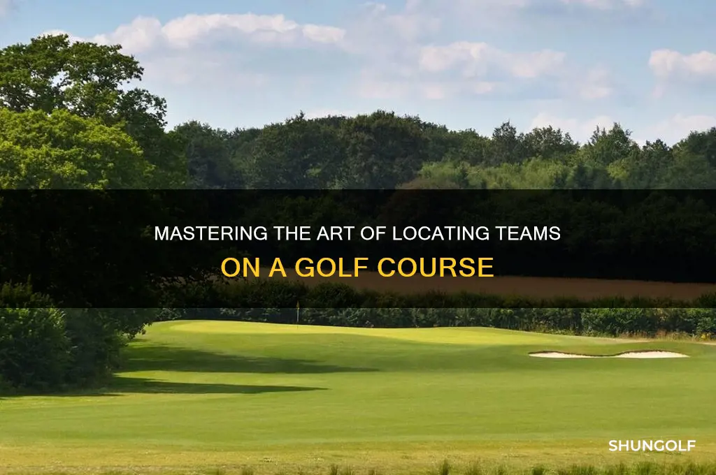 how to locate teams on golf cladh