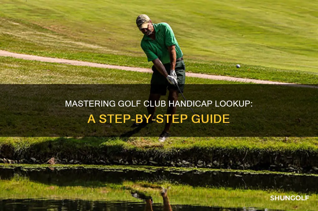 how to look up a golf club handicap