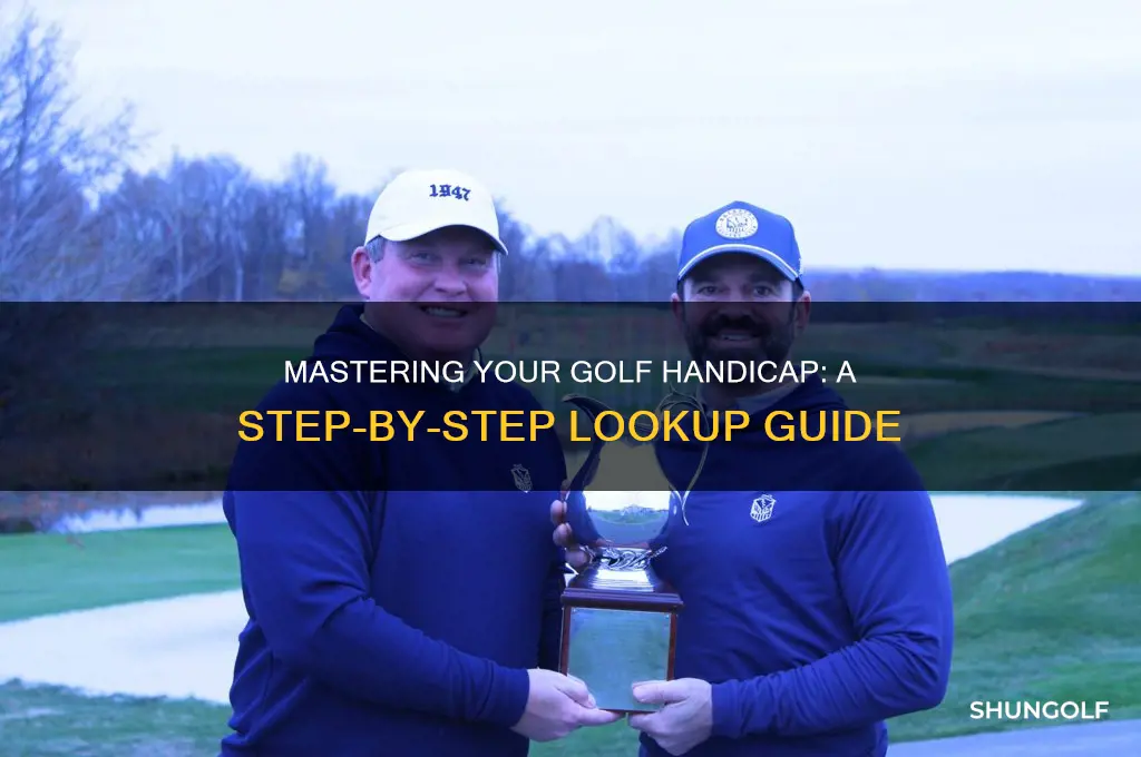 how to look up golf handicap