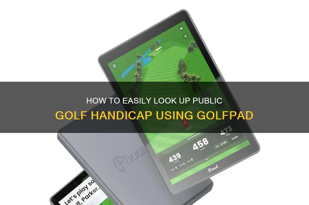 how to look up public golf handicap golfpad