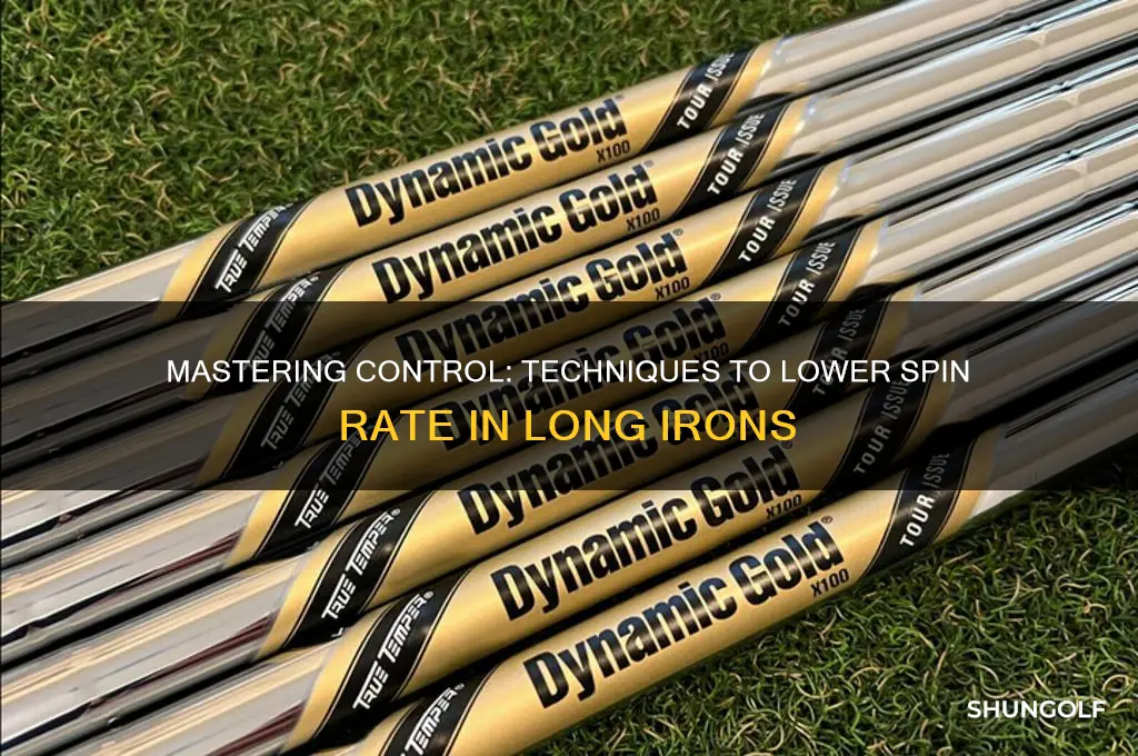 how to lower spin rate in golf long irons
