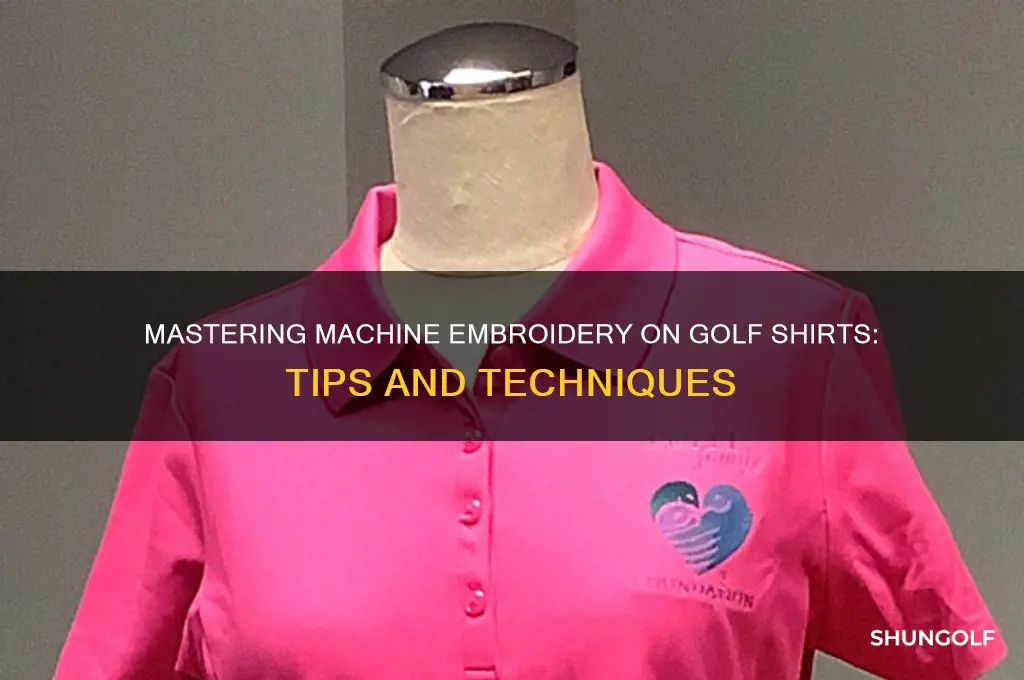 how to machine embroider on golf shirt