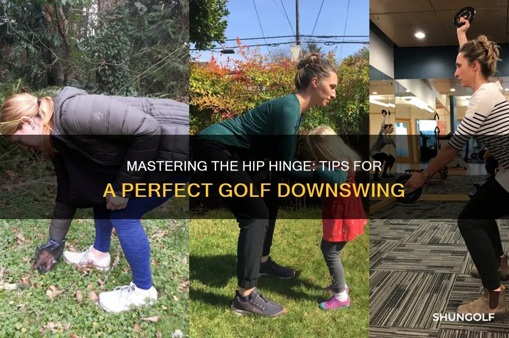 how to maintain hip hinge during golf downswing