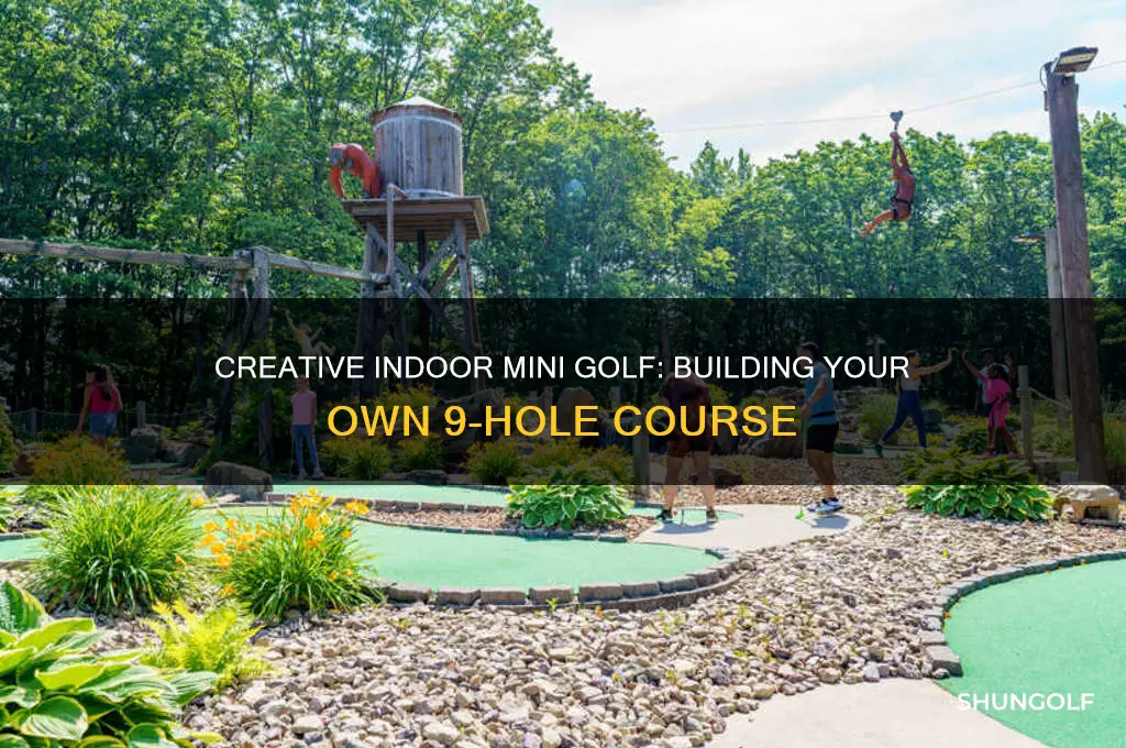 how to make a 9 hole mini golf course inside