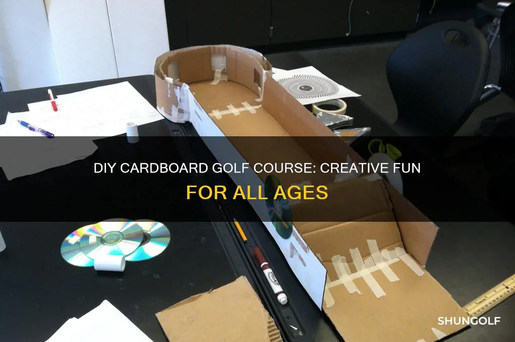 how to make a cardboard makeshift golf course