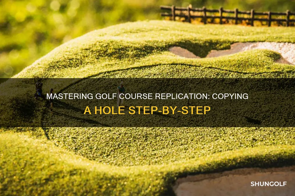 how to make a copy of a golf course hole