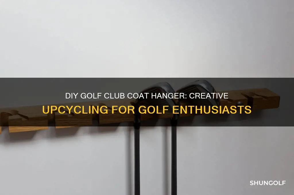 how to make a golf club coat hanger